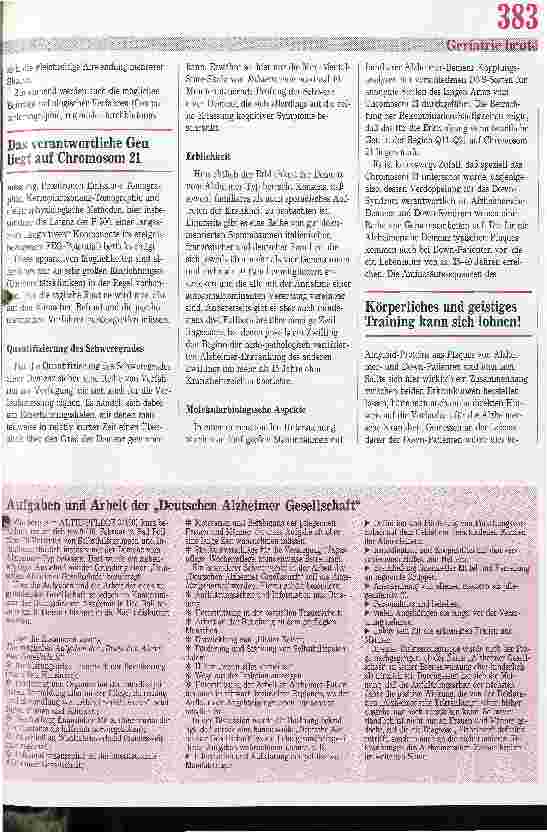 Vorschauseite 2: Demenz: Alzheimische Erkrankung