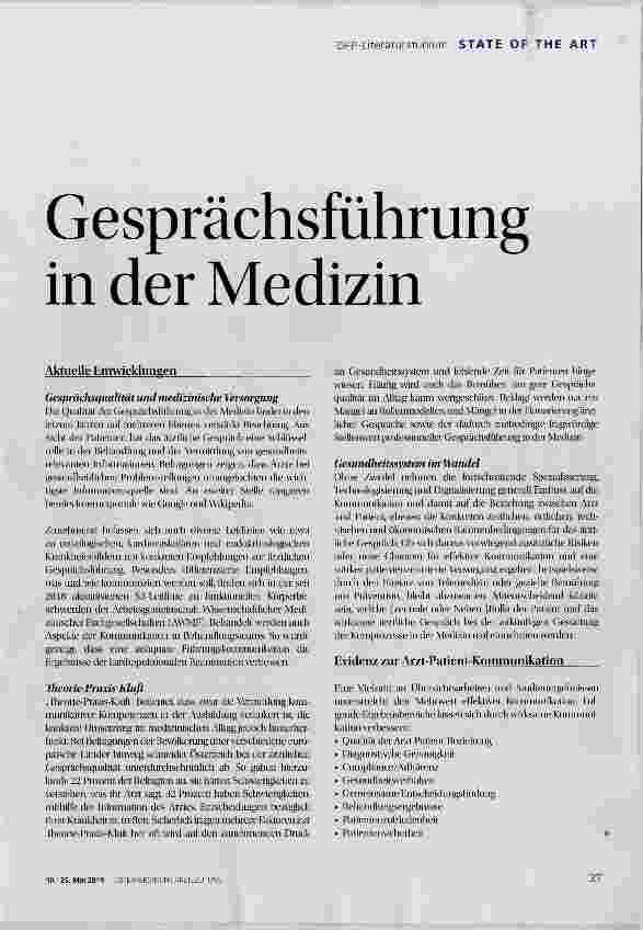 Vorschauseite 2: Gesprächsführung in der Medizin