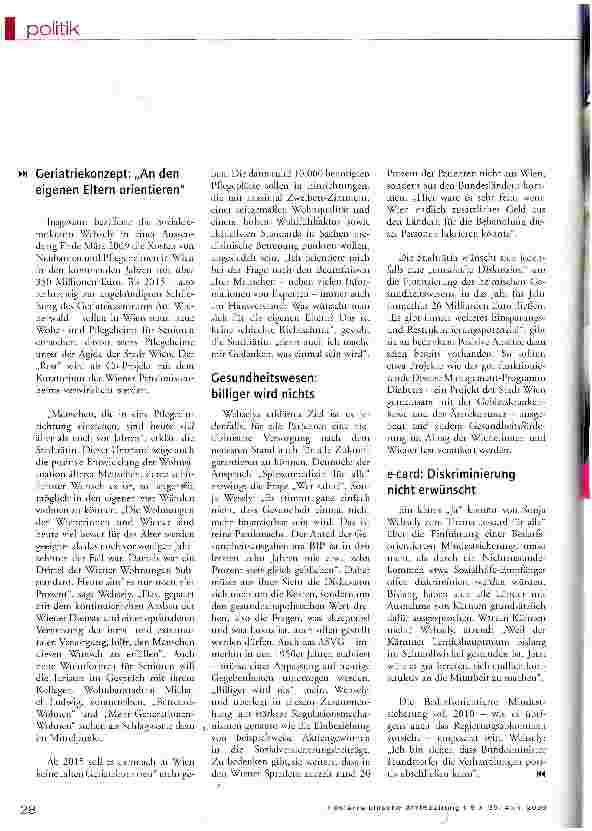Vorschauseite 2: Ehrliche Diskussion um Gesundheitswesen gefordert