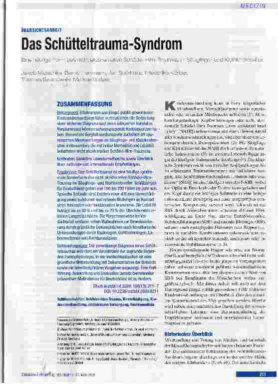 Vorschauseite 1: Das Schütteltrauma-Syndrom