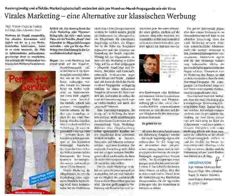 Vorschauseite 1: Virales Marketing - eine Alternative zur klassischen Werbung