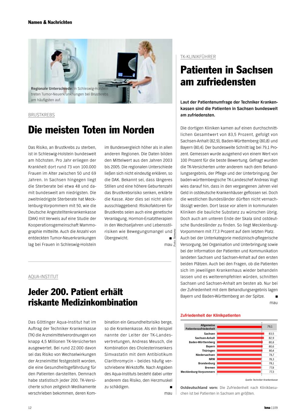 Vorschauseite 1: Die meisten Toten im Norden