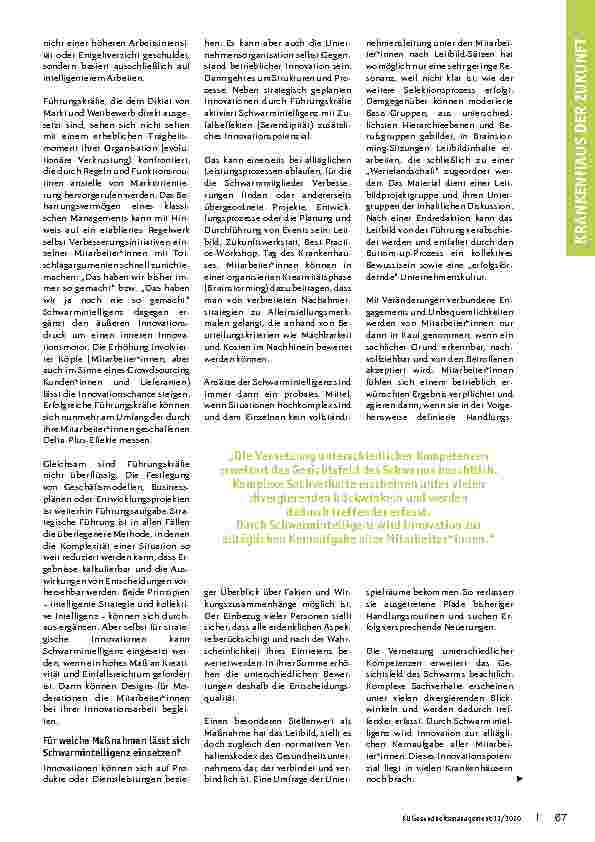 Vorschauseite 2: Schwarmintelligenz: Gesundheitsunternehmen als Schwarmorganisationen