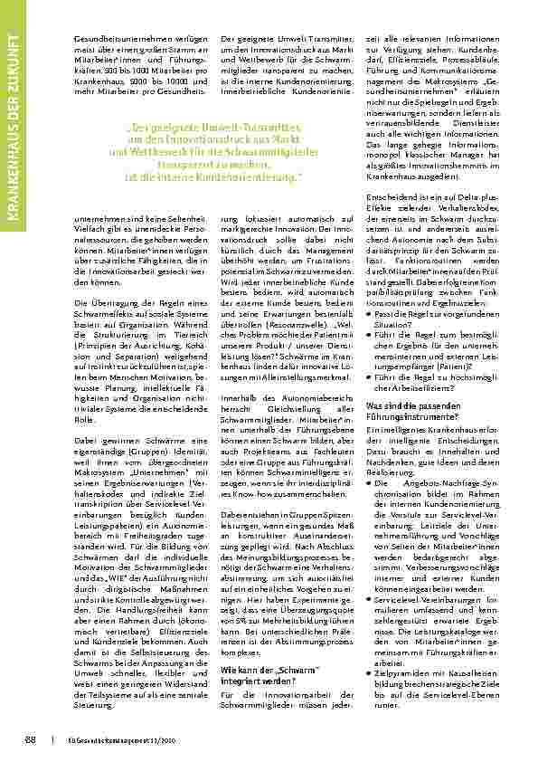 Vorschauseite 3: Schwarmintelligenz: Gesundheitsunternehmen als Schwarmorganisationen