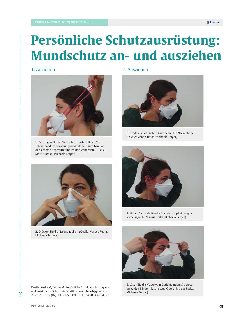 Vorschauseite 1: Persönliche Schutzausrüstung: Mundschutz anund ausziehen