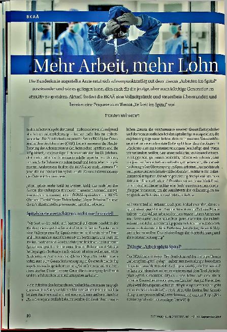 Vorschauseite 1: Mehr Arbeit, mehr Lohn