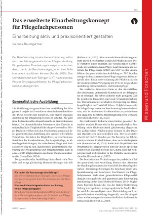 Vorschauseite 1: Das erweiterte Einarbeitungskonzept für Pflegefachpersonen Einarbeitung aktiv und praxisorientiert gestalten
