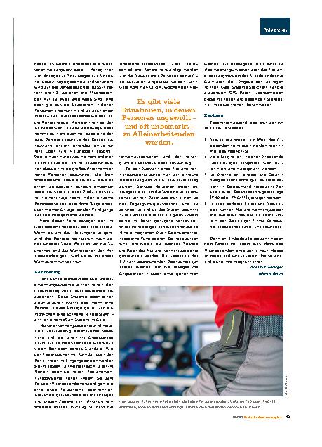 Vorschauseite 2: Herausforderung Alleinarbeit Regelungen und Realität