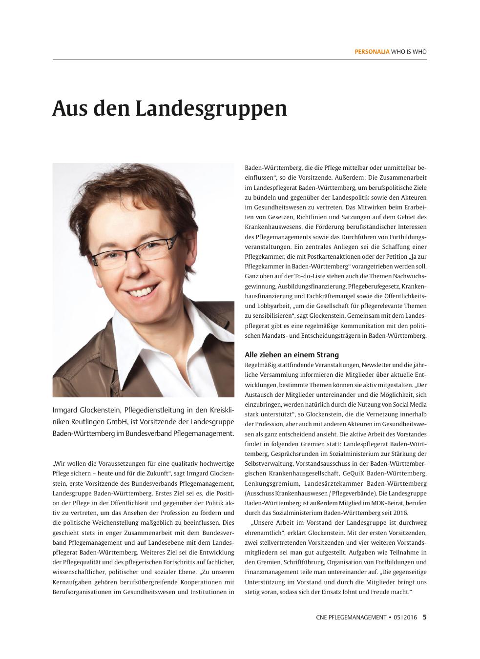 Vorschauseite 1: Aus den Landesgruppen