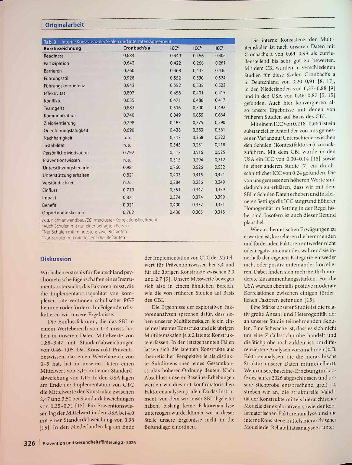 Vorschauseite 5: Einflussfaktoren der Implementation von Präventionsstrategien – Validierung eines Messinstruments für den Schulkontext