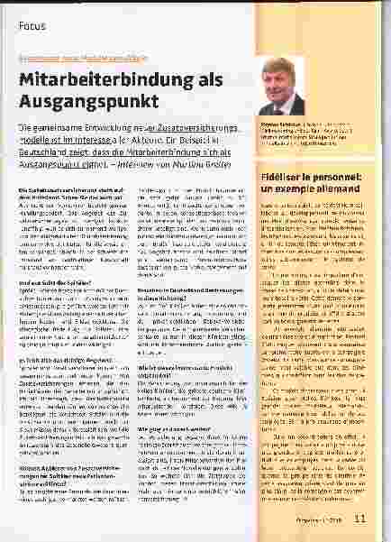 Vorschauseite 1: Interview: Mitarbeiterbindung als Ausgangspunkt