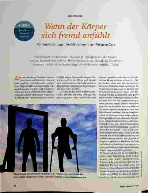 Vorschauseite 1: Wenn der Körper sich fremd anfühlt: Körperbildstörungen bei Menschen in der Palliative Care