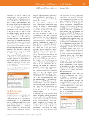 Vorschauseite 4: Die präoperative Evaluation erwachsener thoraxchirurgischer Patientinnen und Patienten mit onkologisch resektablen Lungentumoren – eine gemeinsame Empfehlung der DGAI, DGT und DGP