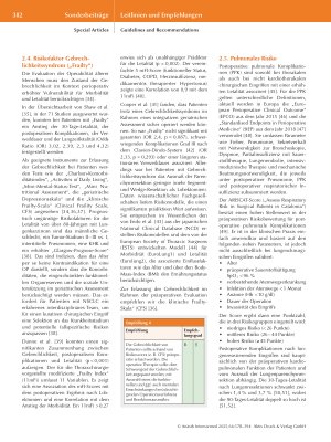 Vorschauseite 5: Die präoperative Evaluation erwachsener thoraxchirurgischer Patientinnen und Patienten mit onkologisch resektablen Lungentumoren – eine gemeinsame Empfehlung der DGAI, DGT und DGP