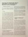 Vorschauseite 1: Leistungen der begleitenden Hilfe im Arbeitsleben an schwerbehinderte Menschen und an Arbeitgeber