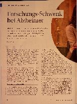 Vorschauseite 1: Forschungs-Schwenk bei Alzheimer