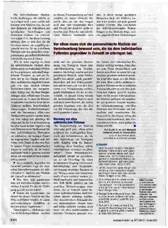 Vorschauseite 3: Die neue Medizin und ihre Versprechen
