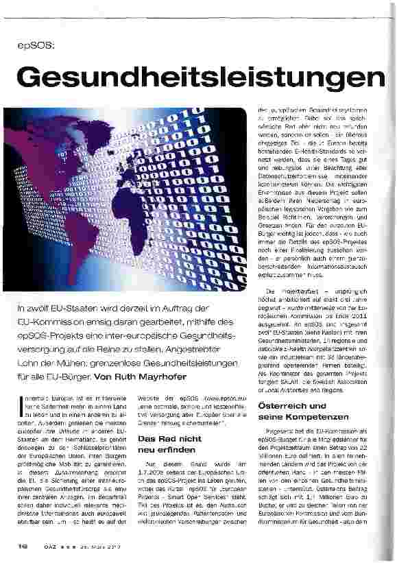 Vorschauseite 1: Gesundheitsleistungen ohne Gernzen?
