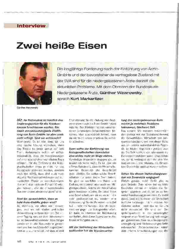 Vorschauseite 1: Zwei heiße Eisen