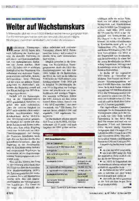 Vorschauseite 1: Weiter auf Wachstumskurs