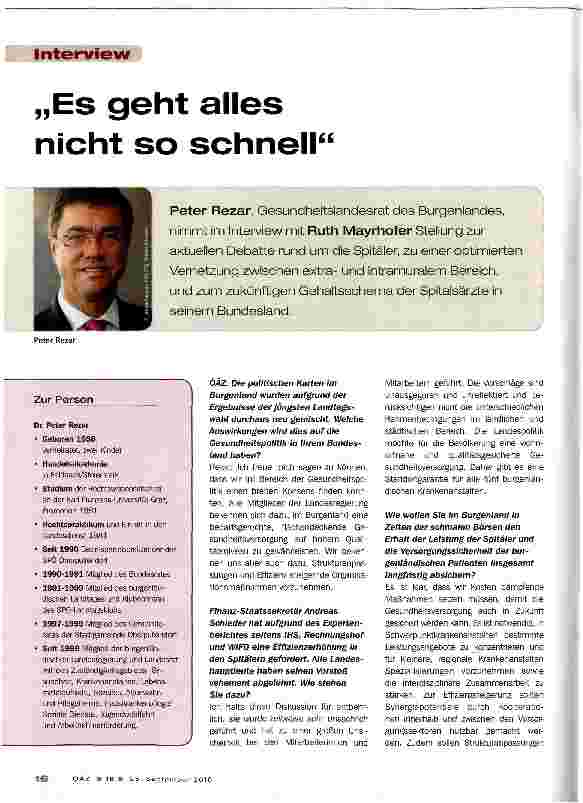 Vorschauseite 1: „Es geht alles nicht so schnell