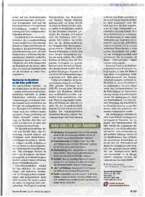 Vorschauseite 4: Bessere Vernetzung notwendig