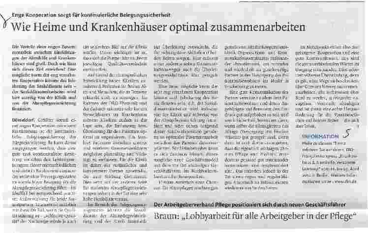 Vorschauseite 1: Wie Heime und Krankenhäuser optimal zusammenarbeiten