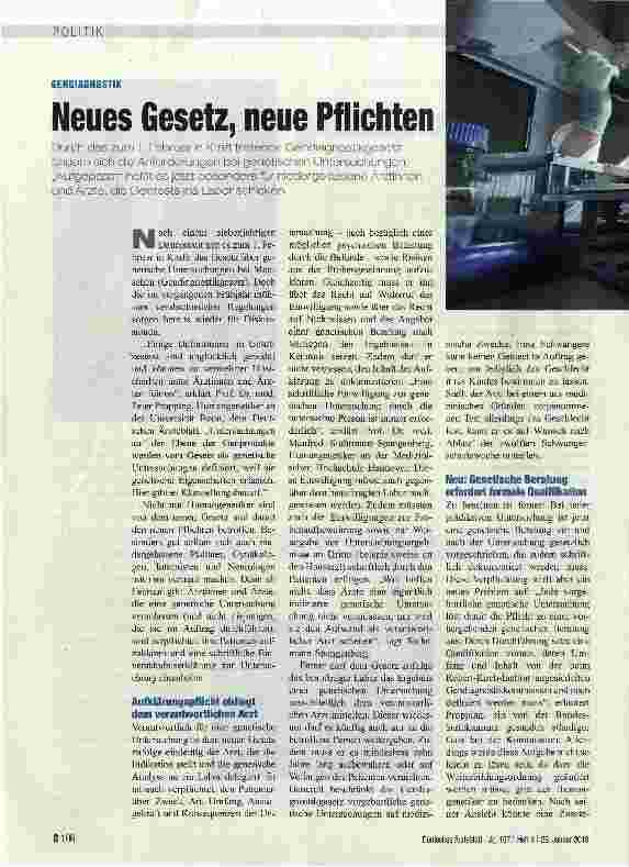 Vorschauseite 1: Neues Gesetz, neue Pflichten