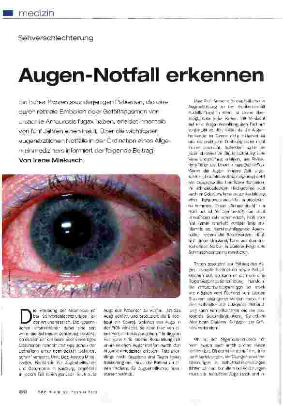 Vorschauseite 1: Augen-Notfall erkennen
