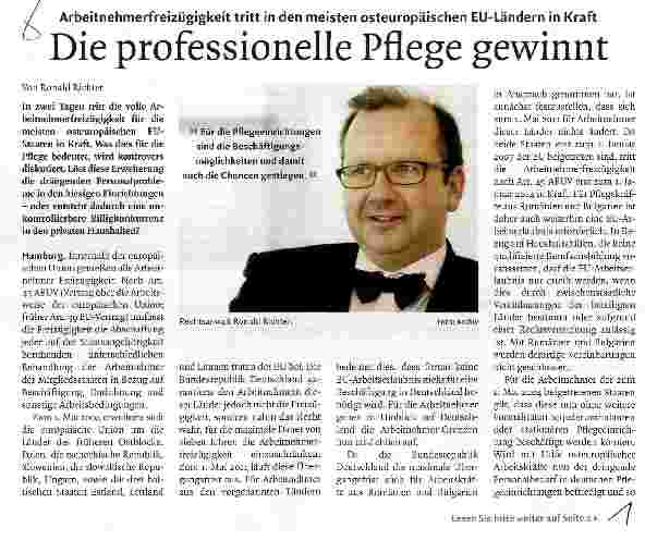 Vorschauseite 1: Die professionelle Pflege gewinnt