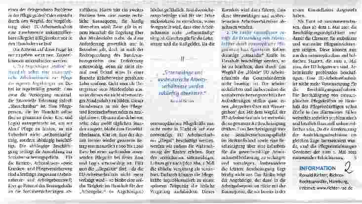 Vorschauseite 2: Die professionelle Pflege gewinnt