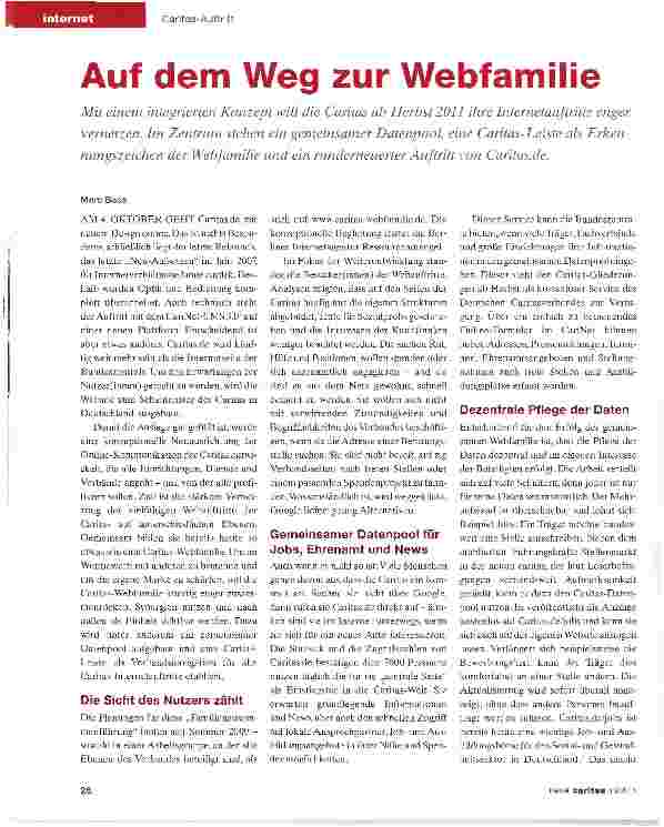 Vorschauseite 1: Auf dem Weg zur Webfamilie