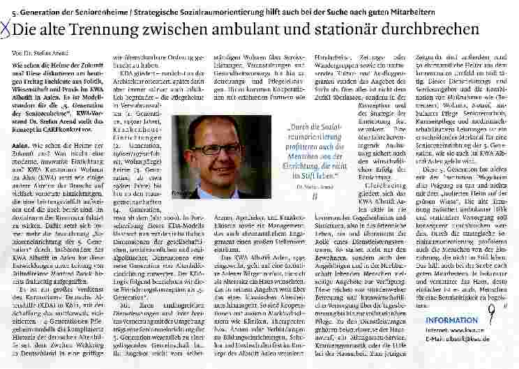 Vorschauseite 1: Die alte Trennung zwischen ambulant und stationär durchbrechen
