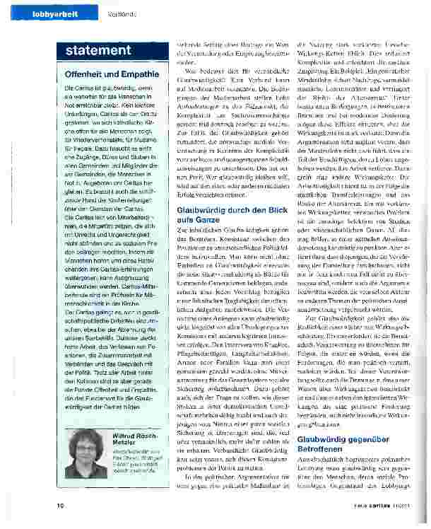 Vorschauseite 2: Glaubwürdigkeit geht vor