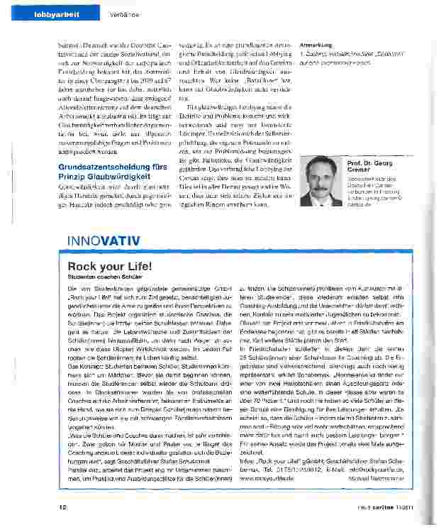 Vorschauseite 4: Glaubwürdigkeit geht vor