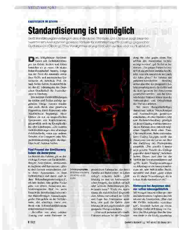Vorschauseite 1: Standardisierung ist unmöglich