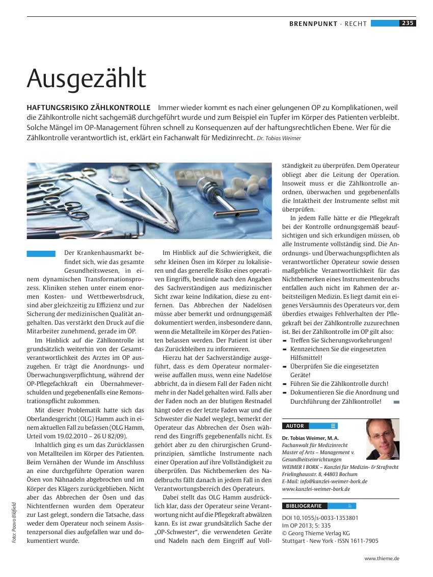 Vorschauseite 1: Ausgezählt
