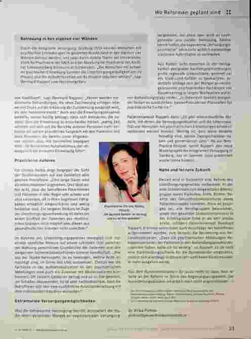 Vorschauseite 3: Zwischen psychiatrischer Versorgung und Versorgungspsychiatrie