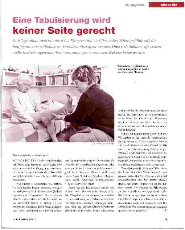 Vorschauseite 1: Eine Tabuisierung wird keiner Seite gerecht