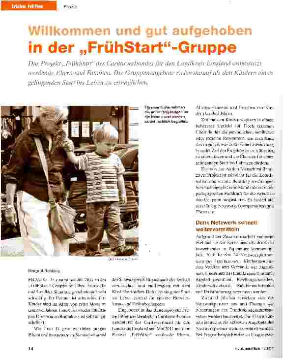 Vorschauseite 1: Willkommen und gut aufgehobenin der „FrühStart-Gruppe