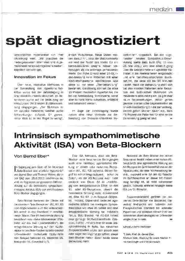 Vorschauseite 2: Unterschätzt und zu spät diagnostiziert