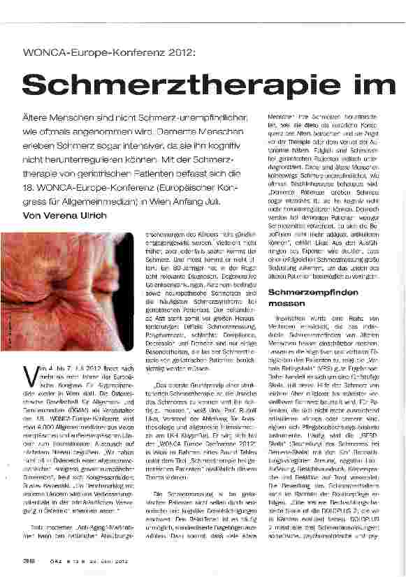 Vorschauseite 1: Schmerztherapie im Alter