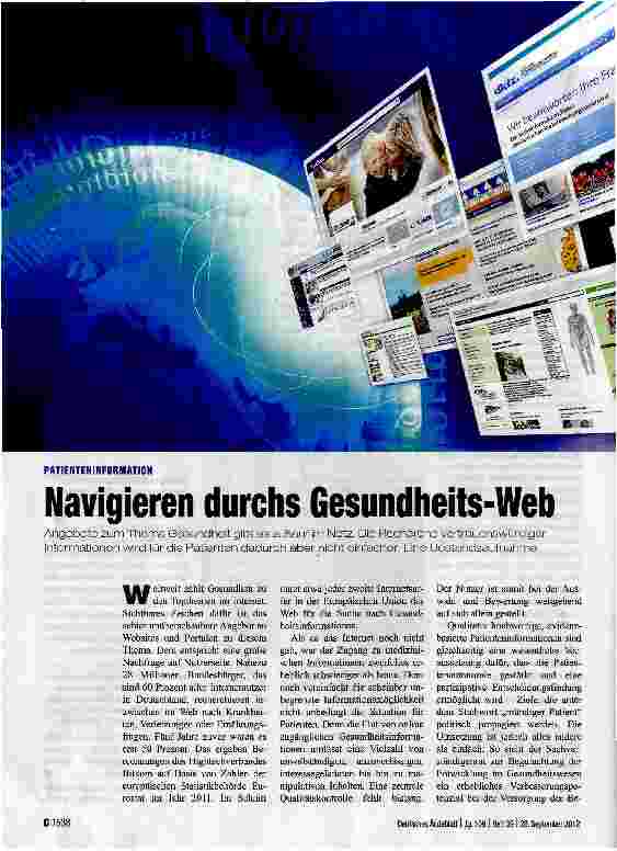 Vorschauseite 1: Navigieren durchs Gesundheits-Web