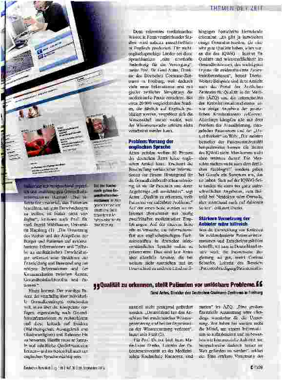 Vorschauseite 2: Navigieren durchs Gesundheits-Web