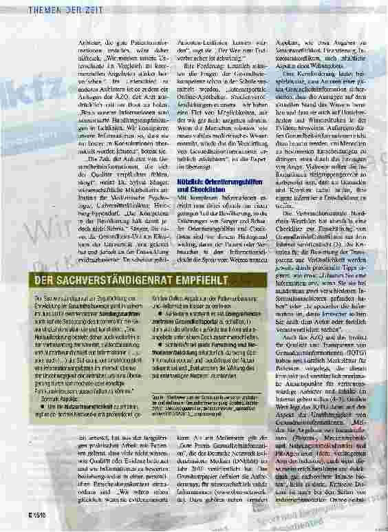 Vorschauseite 3: Navigieren durchs Gesundheits-Web