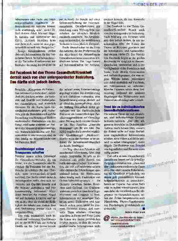 Vorschauseite 4: Navigieren durchs Gesundheits-Web