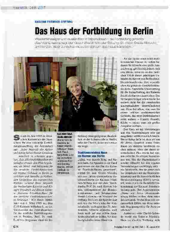 Vorschauseite 1: Das Haus der Fortbildung in Berlin