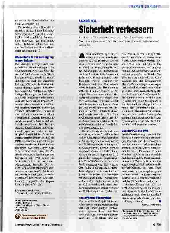 Vorschauseite 1: Sicherheit verbessern