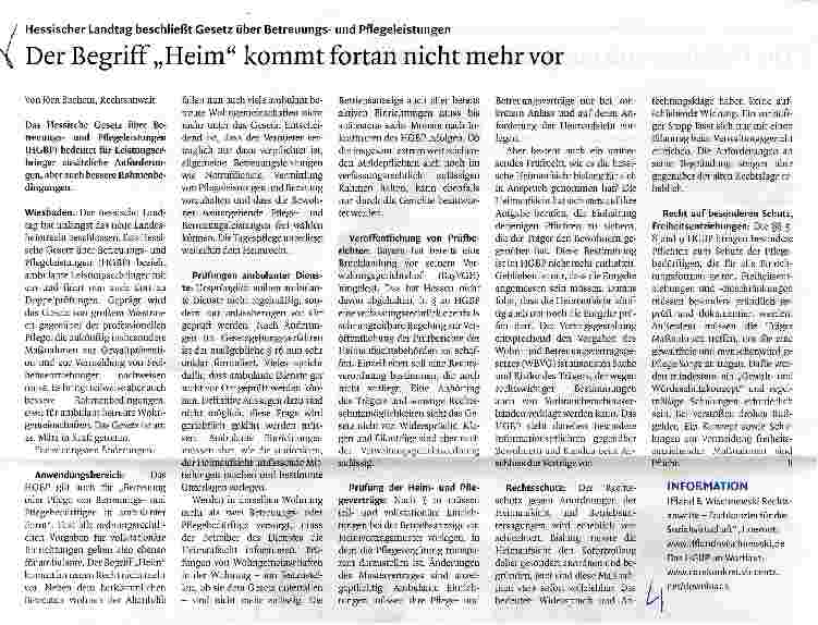 Vorschauseite 1: Der Begriff „Heim kommt fortan nicht mehr vor