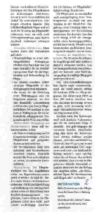 Vorschauseite 2: Mehr Geld für die ambulante Pflege